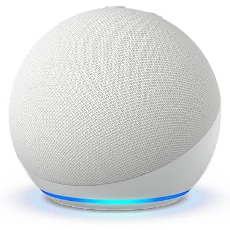 Amazon Echo Dot (5th Gen, 2022 release) With Bigger Vibrant Sound Helpful Routines & Alexa - White