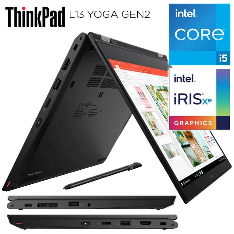 Lenovo ThinkPad L13 YOGA Gen 2 11Gen Intel Core i5 vPro 4-Core Business Class 2-in-1 Touch Screen - Black