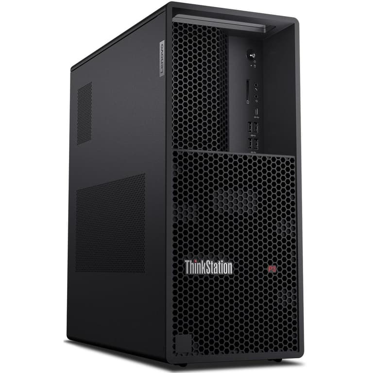 Lenovo ThinkStation P3 Tower Workstation (2023) 13Gen Intel Core i9 vPro 24-Cores Superior Performance w/ Upgradable Graphic Card - Black