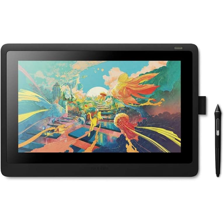 Wacom Cintiq 16 Creative Pen 16" Full HD Graphic Drawing Monitor with Wacom Pro Pen 2 8192 Pen Pressure For Windows & MAC - Black