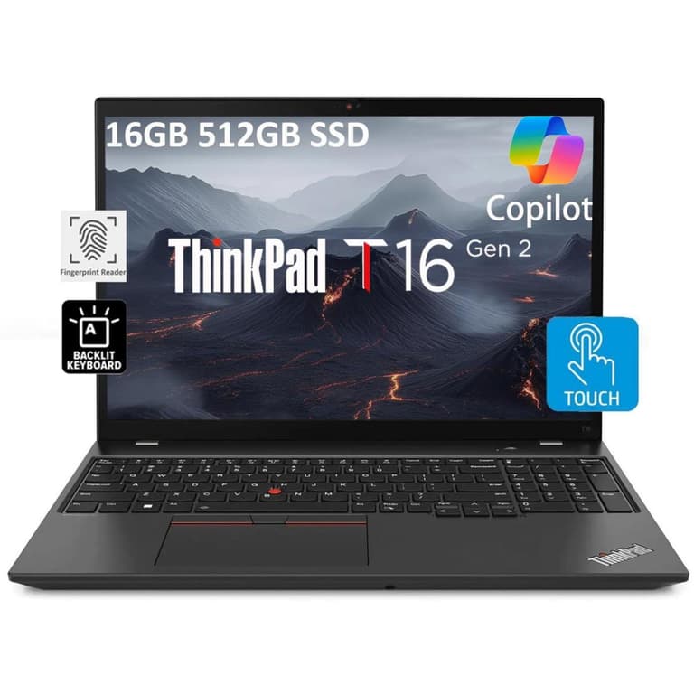 Lenovo NEW ThinkPad T16 Gen 2 AMD Ryzen 7 Pro 7Gen 8-Core AMD Ryzen™ AI w/ DDR5 Memory & Touch Screen - Thunder Black