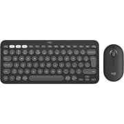 Logitech Pebble 2 MK380S Combo Wireless & Bluetooth Keyboard & Mouse Quiet and Portable Customizable Logi Bolt For Windows, macOS, iPadOS, Chrome - Black product image
