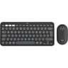 Logitech Pebble 2 MK380S Combo Wireless & Bluetooth Keyboard & Mouse Quiet and Portable Customizable Logi Bolt For Windows, macOS, iPadOS, Chrome - Black product thumbnail 1