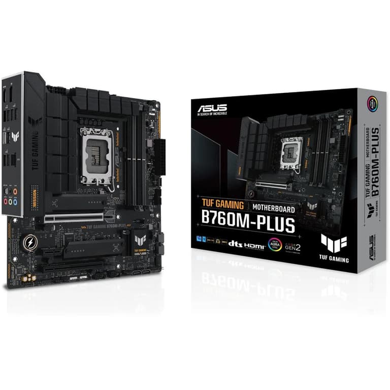 ASUS TUF GAMING B760M-PLUS DDR5 Intel B760 LGA 1700 PCIe 5.0 2xPCIe 4.0 M.2 slots 2.5Gb Ethernet USB 3.2 Gen 2x2 Type-C