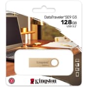 Kingston DataTraveler SE9 G3 128GB USB Flash Drive USB 3.2 Gen 1 Speed Up to 220MB/s Premium Metal Casing product image