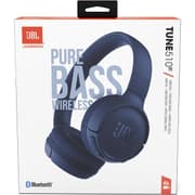 JBL Tune 510BT Bluetooth 5.0 On-Ear Headphones with JBL Pure Bass Sound & Hands-Free Calls 40-Hour Battery Life - Blue product image