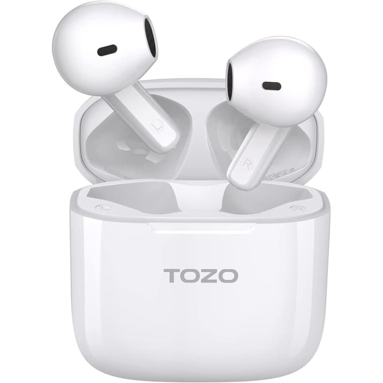 TOZO A3 Wireless Earbuds Bluetooth 5.3 Half in-Ear Lightweight Headsets Digital Call Noise Reduction Reset Button Hall Detection Premium Sound with Long Endurance