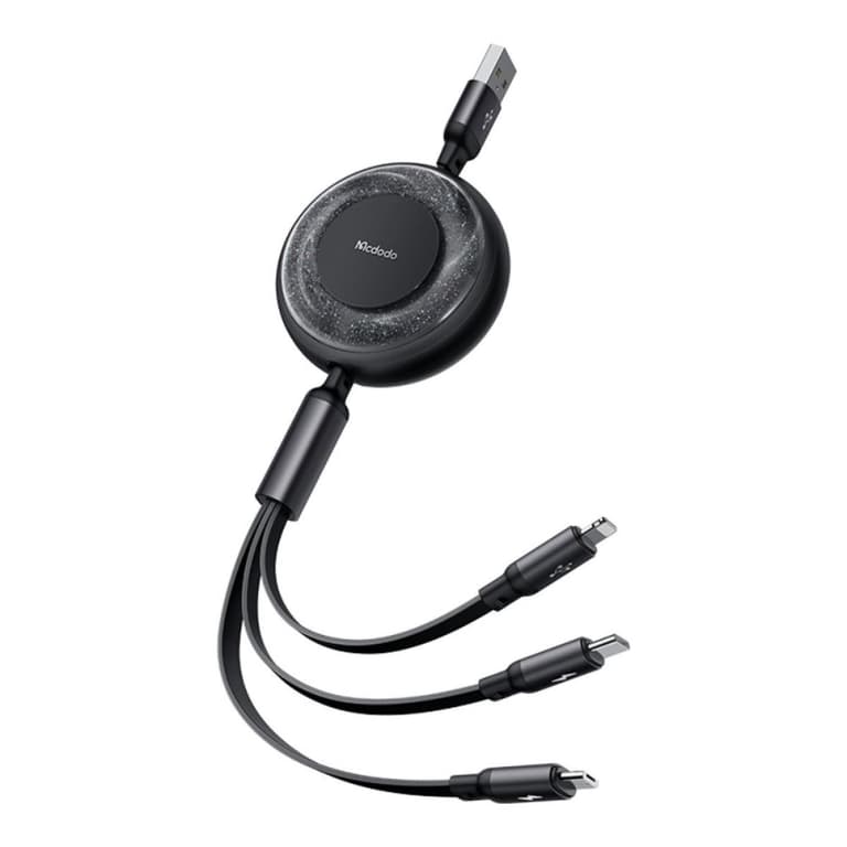 Mcdodo CA-3570 3in1 Charging Cable 1.2m USB-A/USB-C - Lightning - (black)
