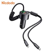 Mcdodo CC-0370 120W 4-Port PD PPS Car Charger with Two Wire Light for Laptop Mobile Phone Smartwatch product image
