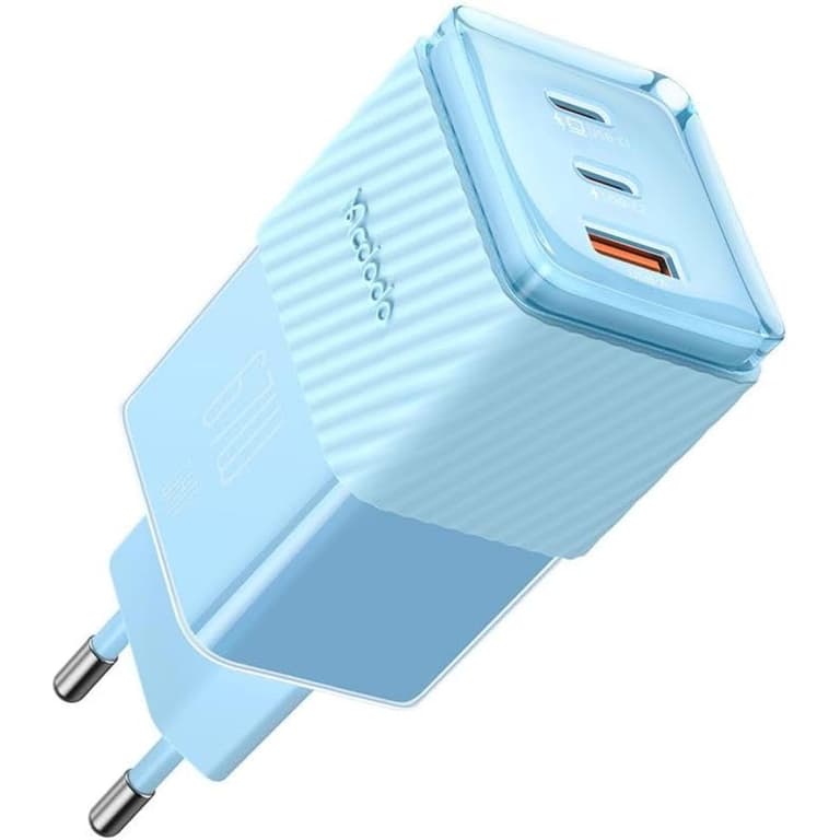 Mcdodo CH-1503 67W GaN 5 Mini 2xType-C 1xUSB Input Fast Charger (Blue)