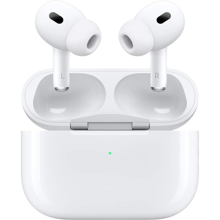 Apple AirPods Pro (2nd Generation) Wireless USB-C Charging Up to 2X More Active Noise Cancelling Transparency Mode Adaptive Audio Personalized Spatial Audio