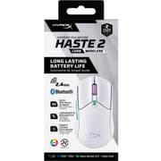 HyperX Pulsefire Haste 2 Core Wireless & Bluetooth Lightweight 59G Long Battery Life Up to 100 hours Long Battery Life Custom Core Sensor - White product image