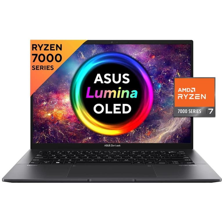 ASUS Zenbook 14 OLED (2024) UM3402YA NEW 7Gen AMD Ryzen 7 8-Cores Thin & Light w/ 2.8K OLED Touch Display & All-Day Battery Life