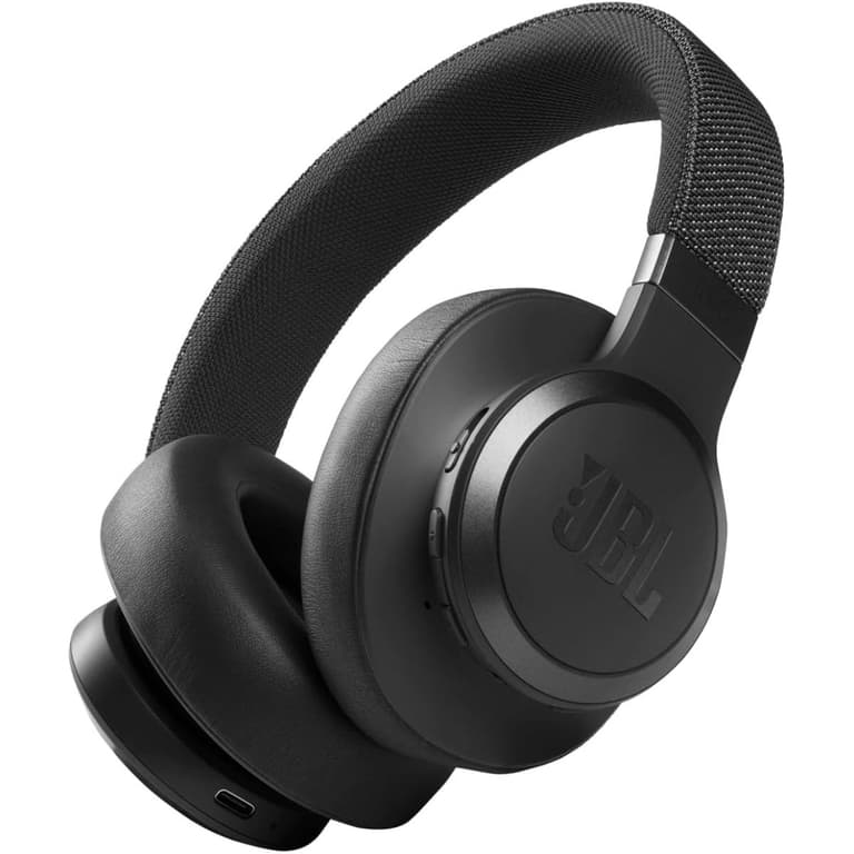 JBL Live 660NC Adaptive Noise Cancelling Over-Ear Bluetooth 5.0 Up to 50H Battery Speed Charge Ambient Aware Voice Assistant integration TalkThru - Black
