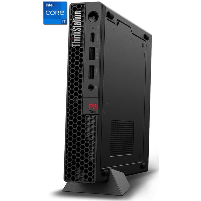 Lenovo ThinkStation P3 Tiny Workstation (2023) 13Gen Intel Core i7 vPro 16-Cores Superior Performance w/ NVIDIA® T400 4GB GDDR6 - Black