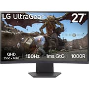 LG UltraGear 27GS60QC 27" Curved 1000R 2K QHD 180Hz 1ms HDR 10 sRGB 99% AMD FreeSync Borderless Design w/2x HDMI 1x Display Port - Black product image