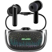 Awei T52 ANC Earbuds Wireless Bluetooth 5.3 Noise Cancelling Headphones True Wireless IPX6 Waterproof Stereo in-Ear Earphones with Built-in Microphone (Black) product image