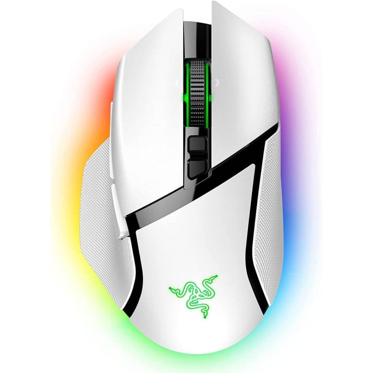 Razer Basilisk V3 Pro Customizable Wireless Optical Switches Gen-3 HyperScroll Tilt Wheel 11 Buttons Focus Pro 30K Optical Sensor - White