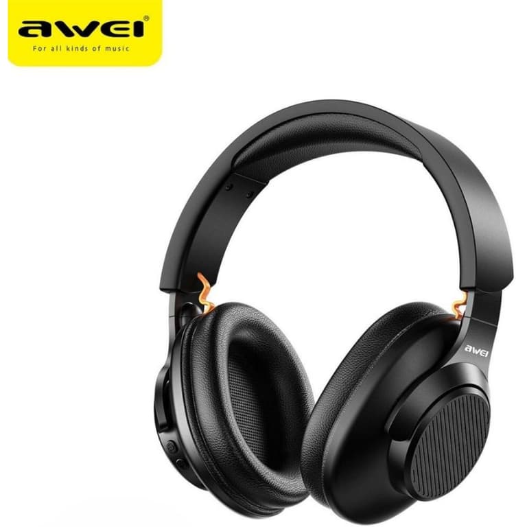 Awei A997BL Superior Bass Wireless Bluetooth Headphone with Built-in Mic Long Battery Life AUX Port Strong Bass Quality - Black