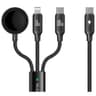 Mcdodo CA-4940 3 in 1 Charging Cable USB Type-C to Type-C + Lighting Series PD + Apple Watch Wireless Charger, 1.2m - Black product thumbnail 1