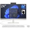 HP All-in-One 24-cr0024ne PC (2023) NEW 13Gen Intel Core i7 10-Cores w/ 24" IPS Full HD 99% sRGB Touch Display - White product thumbnail 1