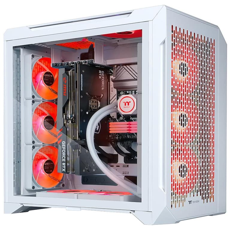 Thermaltake CTE C750 Air Full Tower Centralized Thermal Efficiency Design 3x140mm White CT140 Fans Pre-Installed Tempered Glass Side Panel Mesh Front Panel - White