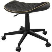Cougar CROSSER Multi-Use Gaming Stool Scalloped Seat PVC Synthetic Leather Upholstery Adjustable Height Base with 5 Wheels Up to 120 kg Weight Support, Balck-Gold product image