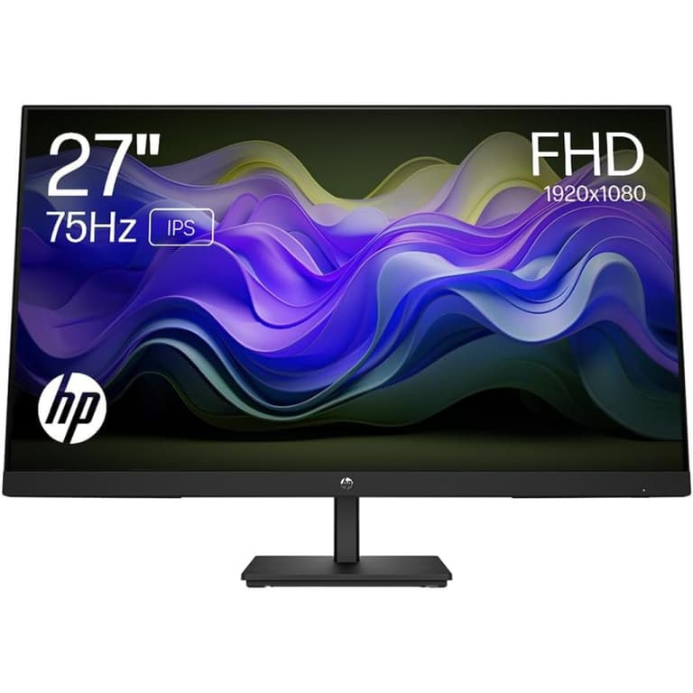 HP V27i G5 27" IPS Full HD 75Hz Micro-Edge Bezel Low-Blue Light Filter AMD FreeSync w/ Display Port , VGA & HDMI Input - Black