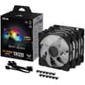 ASUS TUF Gaming TR120 ARGB Fan 3Pin Double-Layer LED 2000rpm 3.3mm H2O 77.4 CFM 16 Individually Addressable RGB LEDs 3 Pack - Black product thumbnail 1