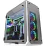 Thermaltake View 71 4-Sided Tempered Glass Vertical GPU Modular Full Tower w/ 2 Blue LED Ring Fan Pre-installed - White product thumbnail 1