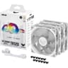ASUS TUF Gaming TR120 ARGB Fan 3Pin Double-Layer LED 2000rpm 3.3mm H2O 77.4 CFM 16 Individually Addressable RGB LEDs 3 Pack - White product thumbnail 1