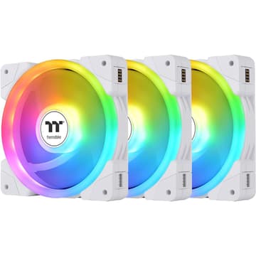 Thermaltake SWAFAN EX 14 ARGB PC Cooling Fan 3x Fan Pack up to 2000 RPM Magnetic Connection Reversable Blades Sync with MB RGB Software - White