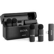 BOYA BY-V4U Wireless Lavalier Microphone for iPhone 15/16 Series Type C Smartphone with Charging Case, 4-Channel Mono Output, Omnidirectional Noise Cancelling Lapel Mic for Video Recording Podcast product image