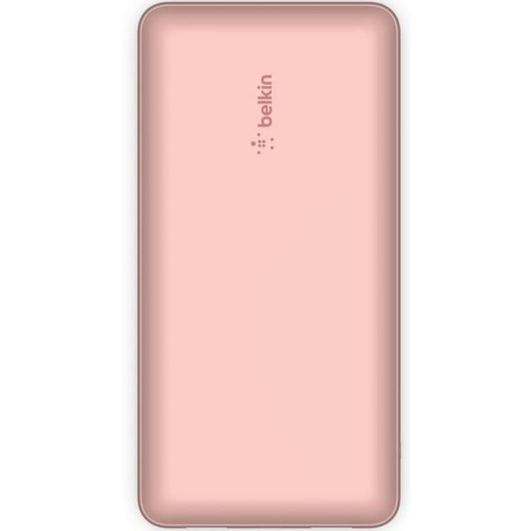 Belkin BoostCharge, USB C Power Bank 20000mAh w/ 2xUSB-A Ports, 15W, iPhone 17, Air, Pro, Samsung Galaxy S25, iPad, Nintendo Switch 2, Google Pixel 10, etc. - Pink