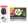 HP Laptop 15-fd0269ne (2024) NEW 13th Gen Intel Core i3 6-Cores Slim Design w/ Backlit Keyboard Bundle ((HP BackPack + HP Z3700 Mouse)) - Silver product thumbnail 1