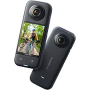 Insta360 X3 - Waterproof 360 Action Camera with 1/2" 48MP Sensors, 5.7K 360 Active HDR Video, 72MP 360 Photo, 4K Single-Lens, 60fps Me Mode, Stabilization, 2.29" Touchscreen, AI Editing, Live Stream - Black product image