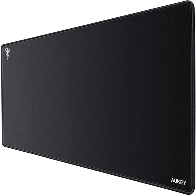 AUKEY Gaming Mouse Pad Large XXL (900 X 400 X 0.4 MM) Thick Extended Mouse Mat Non-Slip Spill-Resistant Desk Pad with Special-Textured Surface, Anti-Fray Stitched Edges for Keyboard, PC - Black