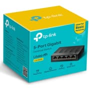 TP-Link LS1005G Litewave 5 Port Gigabit Ethernet Switch | Desktop Ethernet Splitter | Unshielded Network Switch | Plug & Play | Fanless Quiet | Unmanaged - Black product image