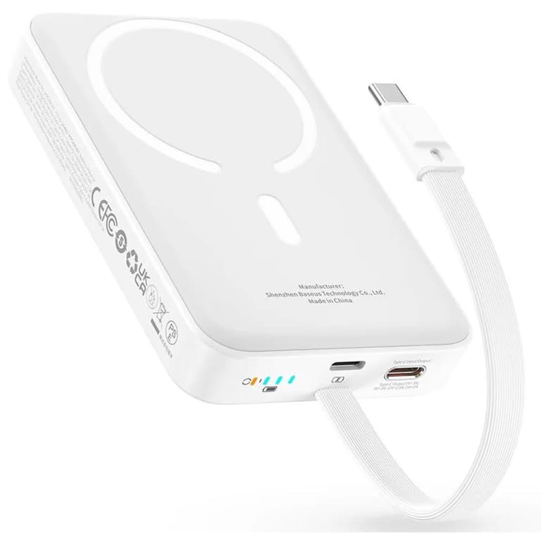 Baseus Magnetic Power Bank 30W 10000mAh With Built-in USB-C Cable - Black