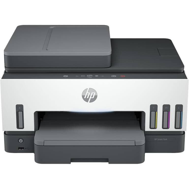 HP Smart Tank 790 All-in-One Printer wireless, Print, Scan, Copy, Fax, Auto Duplex Printing, Document Feeder, Print up to 18000 black or 8000 color pages, White/Grey