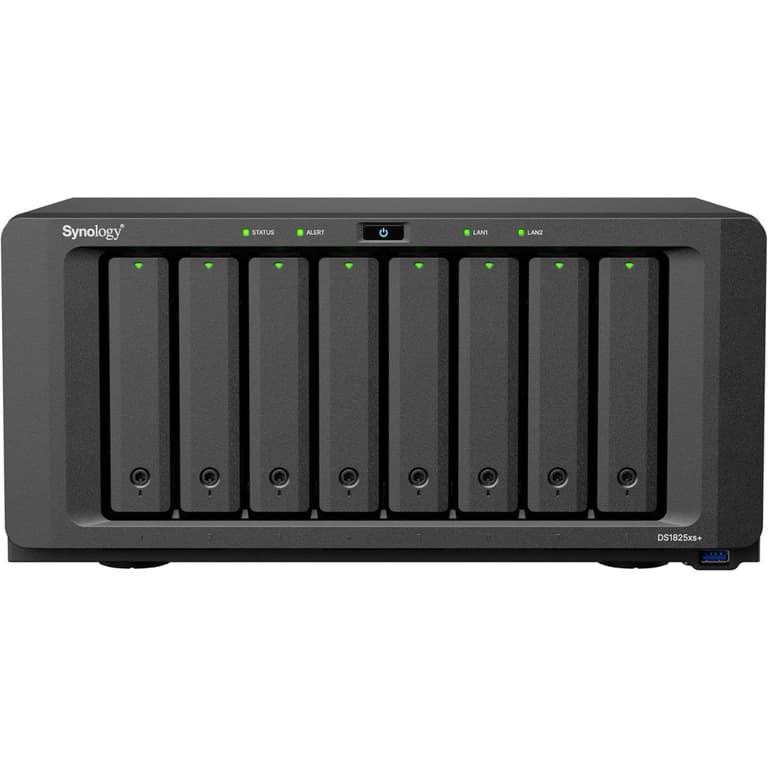Synology DiskStation DS1825+ 8-Bay Diskless NAS w/ AMD Ryzen V1500B 4-Core CPU & 8GB DDR4 ECC RAM