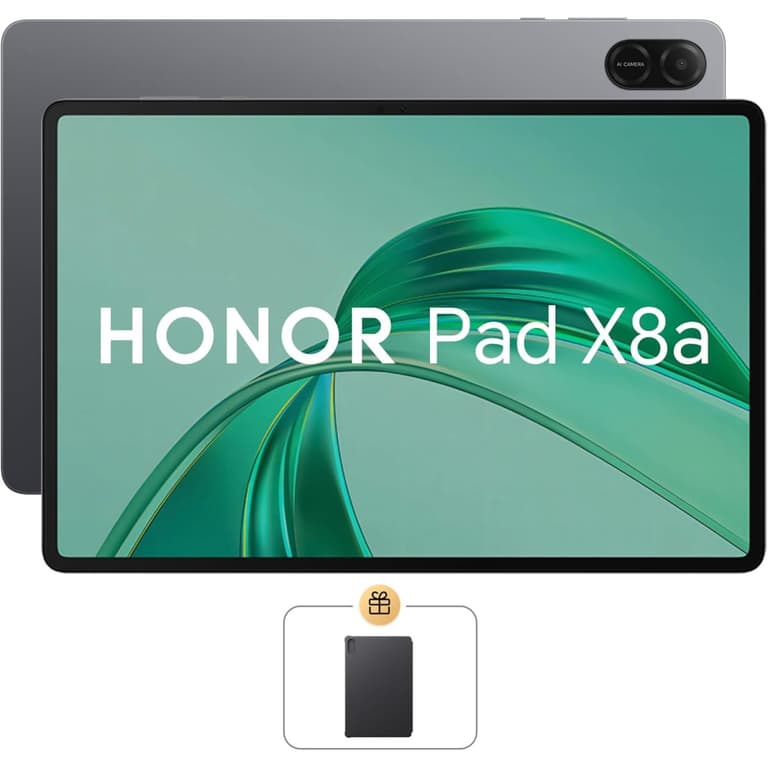 HONOR Pad X8a (2024) 11.0" Android WIFI Tablet (128GB Storage / 4GB + 4GB Memory) w/ Metal Unibody & Eye Comfort Display & BIG Battery + Free HONOR Cover , Space Grey