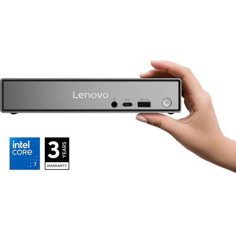 Lenovo ThinkCentre Neo 50q Gen 5 (2025) Tiny PC Intel® Core 7 240H 10-Cores High-Performance Processor w/ Wireless & Bluetooth - Black