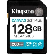 Kingston Canvas Go Plus 128GB SD Card | Up to 200MB/s | Class 10, UHS-I, U3, V30 product image
