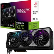 ASUS ROG Strix GeForce RTX™ 5070 OC Edition 12GB GDDR7 Graphics Card (PCIe® 5.0, 12GB GDDR7, HDMI®/DP 2.1, 3.2-Slot, Axial-tech Fans, MaxContact Design, Phase-Change GPU Thermal pad, Aura sync) product image