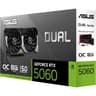 ASUS Dual GeForce RTX 5060 OC Edition Graphics Card, DUAL-RTX5060-O8G, 8GB GDDR7 128-Bit Memory, 2565 MHz Boost Clock, 28 Gbps Memory Speed, 3840 CUDA Cores, PCI Express 5.0 product thumbnail 1