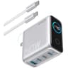 Anker Laptop Charger, 140W MAX USB C Charger, 4-Port Multi-Device Fast Charging, Advanced GaN Power Adapter, Intuitive Touch Controls, for MacBook, iPhone 17/16 Series, Samsung Galaxy, Pixel, and More - Silver product thumbnail 1