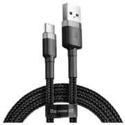 Baseus Cafule Series USB-A to Type-C Cable - 3A Fast Charge & 480Mbps High-Speed Data Transfer, Nylon Braided, 1M - Black product image