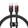 Baseus Cafule Series Type-C to Lightning Cable - 20W PD Fast Charge & 480Mbps High-Speed Data Transfer, Nylon Braided, 1M - Black product thumbnail 1