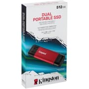 Kingston 512GB Dual USB-A & C Portable SSD Durable Metal Casing Up to 1050MB/s USB 3.2 Gen 2 support Windows, macOS, Linux , Chrome , Android™, iOS/iPadOS product image